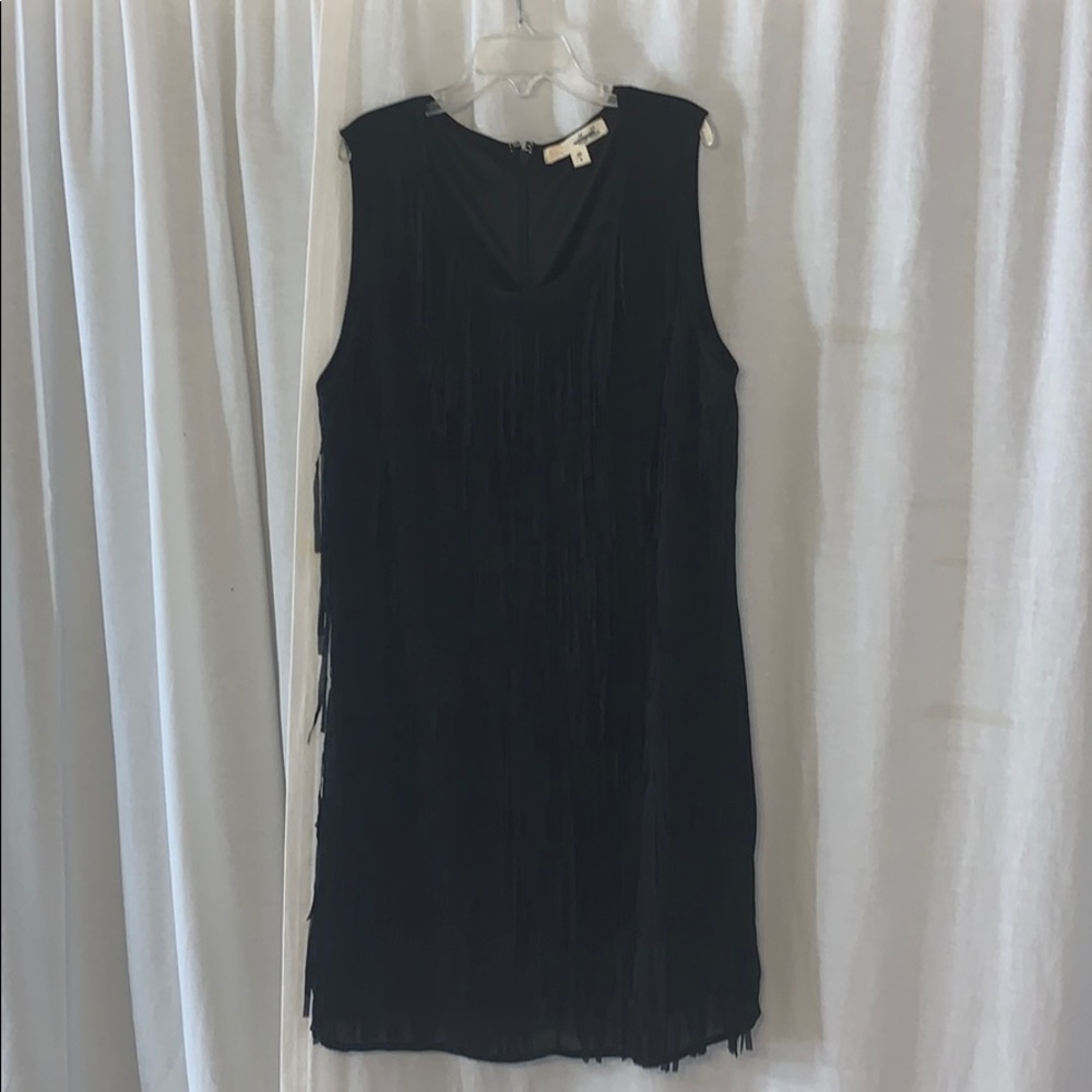 Black fringe dress